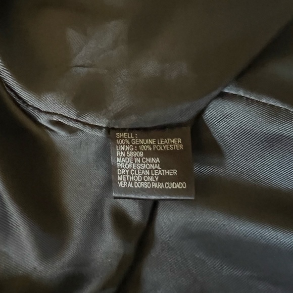 Black Antonio Melani Genuine Leather Jacket Size M - Picture 4 of 4